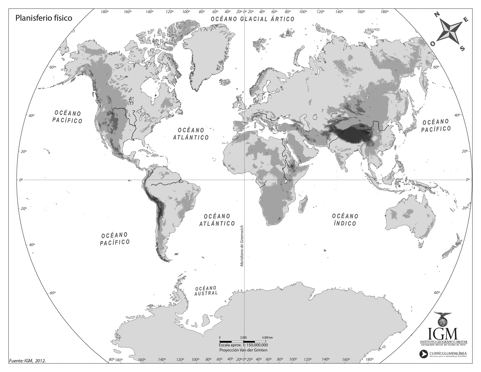 Aprender Acerca Imagen Mapa Planisferio Completo Blanco Y Negro Thptletrongtan Edu Vn