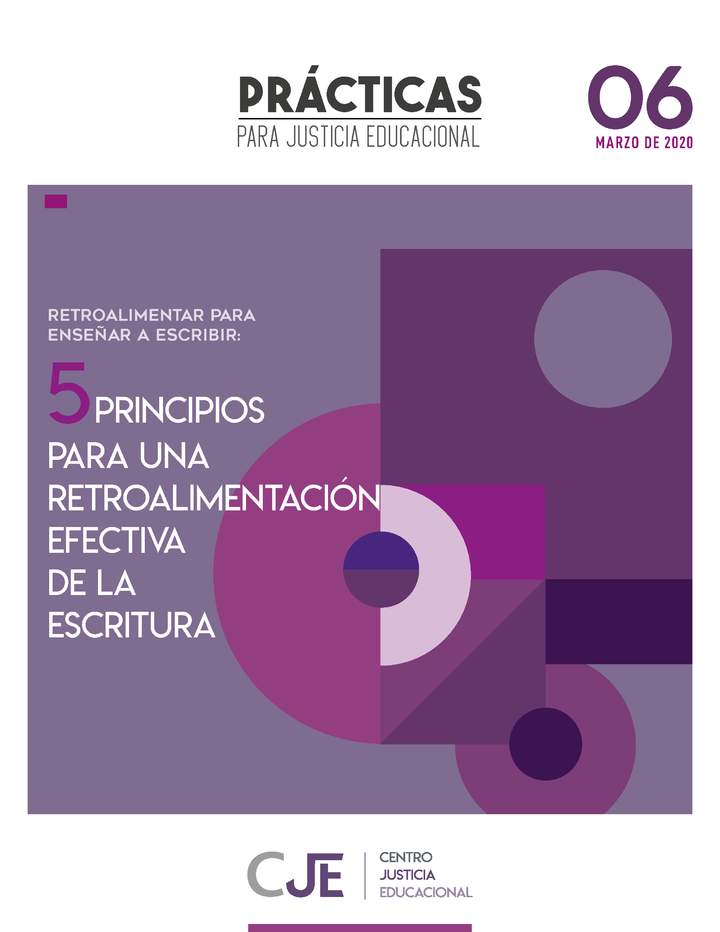 Retroalimentar para enseñar a escribir: 5 Principios para una retroalimentación efectiva de la escritura