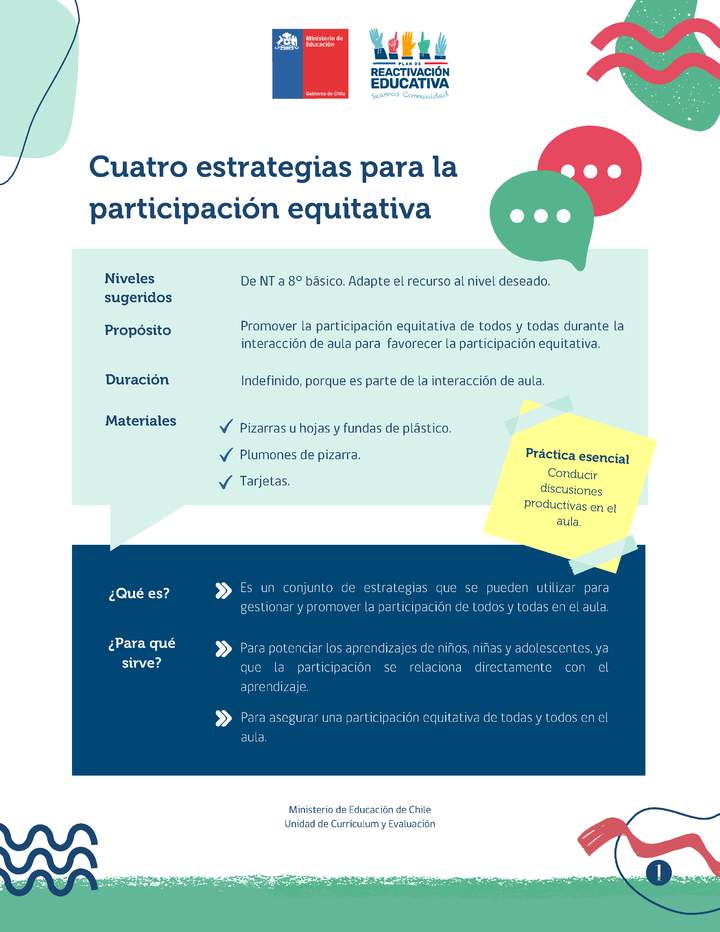 Cuatro estrategias para la participación equitativa