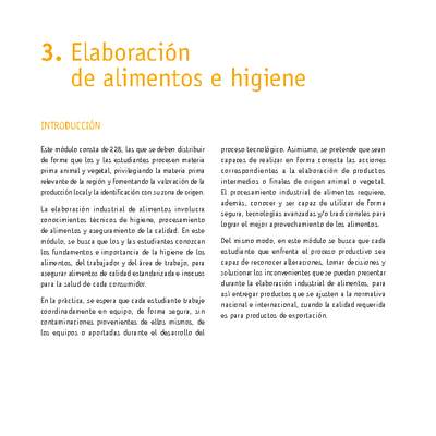 Módulo 03 - Elaboración de alimentos e higiene