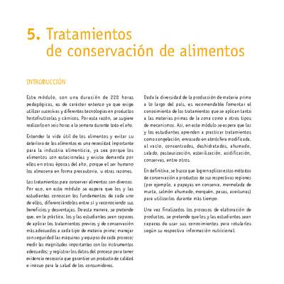 Módulo 05 - Tratamientos de conservación de alimentos