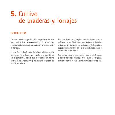 Módulo 05 - Cultivo de praderas y forrajes