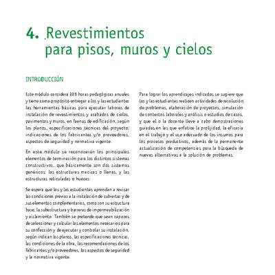 Módulo 04 - Revestimientos para pisos, muros y cielos