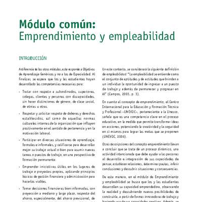 Módulo 00 - Emprendimiento y empleabilidad electrónica