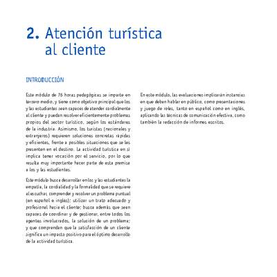 Módulo 02 - Atención turística al cliente