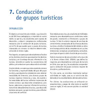 Módulo 07 - Conducción de grupos turísticos