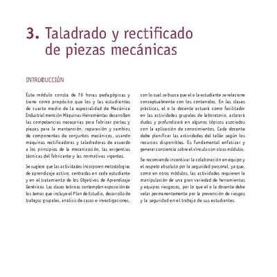 Módulo 03 - Taladrado y rectificado de piezas mecánicas