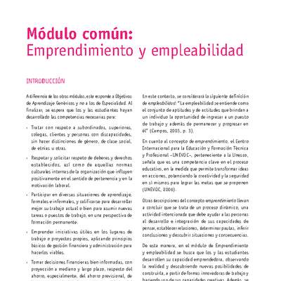 Módulo 00 - Emprendimiento y empleabilidad mención adulto mayor