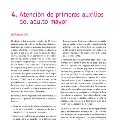 Módulo 04 - Atención de primeros auxilios del adulto mayor