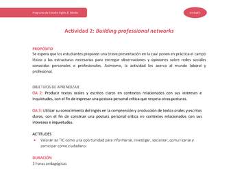 Actividad 2: Building professional networks