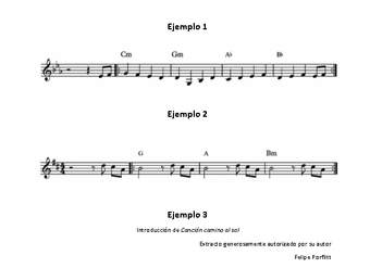 Patrones melódicos y armónicos, ejemplos 1, 2, 3 y 4