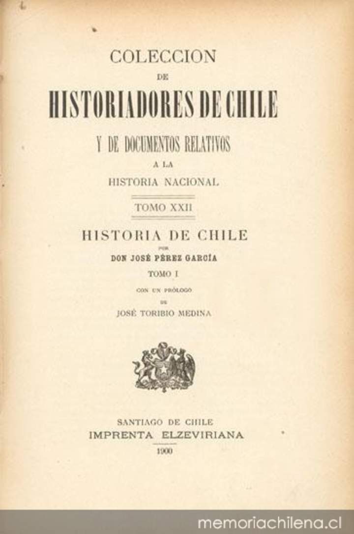 José Antonio Pérez García: Historia natural, militar, civil y sagrada del Reino de Chile