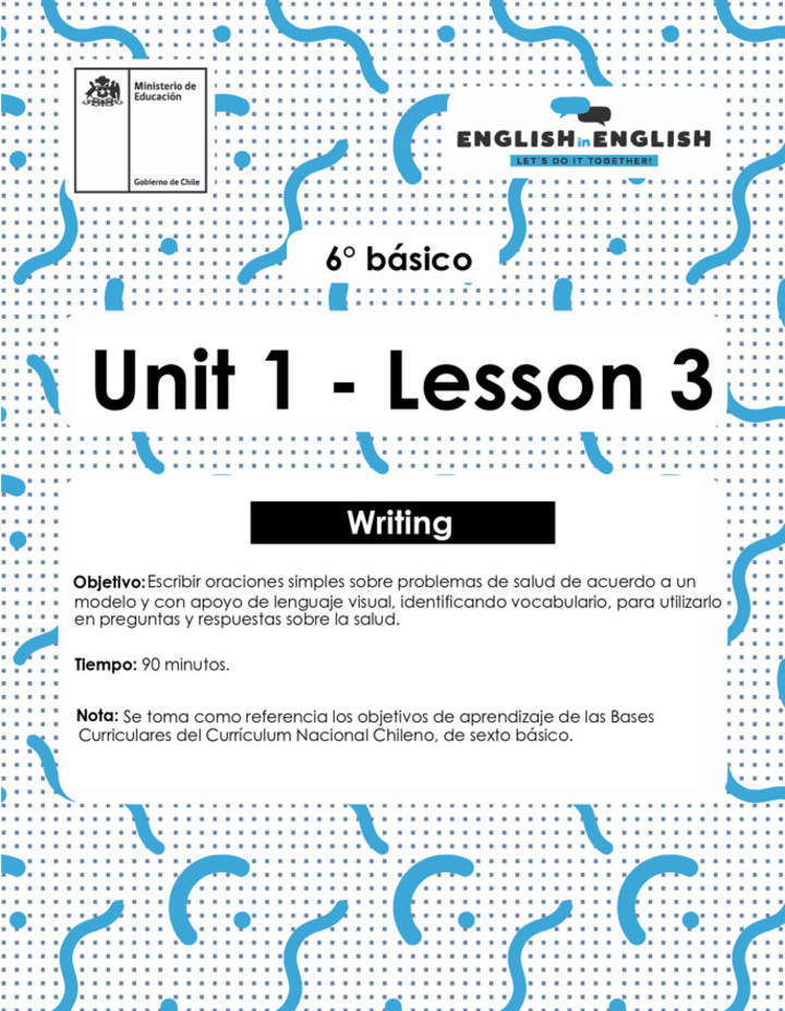 Lesson 3 Inglés 6º básico