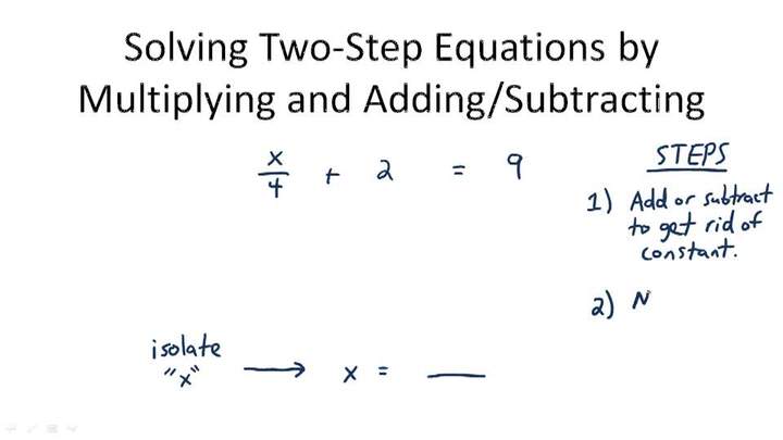 Resolver ecuaciones de dos pasos multiplicando y sumando / restando: descripción general