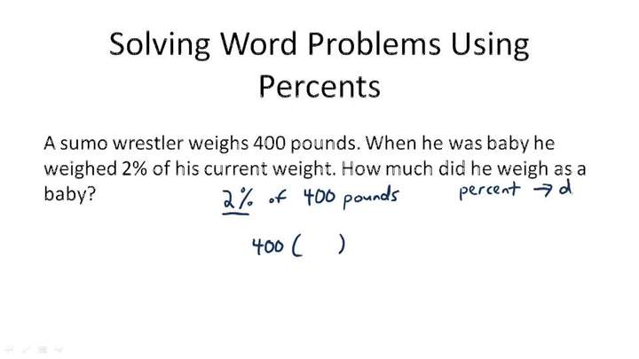 Resolver problemas de palabras usando porcentajes - Información general