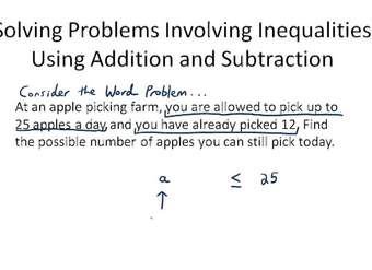 Solución de problemas relacionados con desigualdades mediante la suma y la resta: descripción general