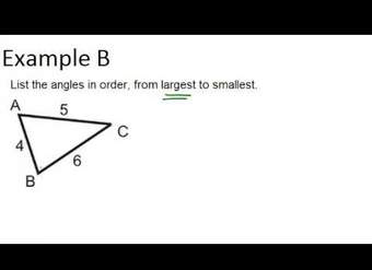 Ejemplos de comparación de ángulos y lados