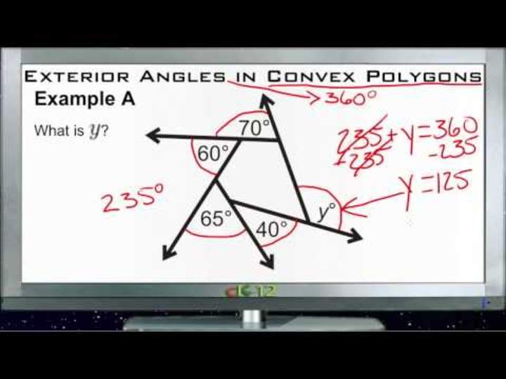 Ángulos exteriores en polígonos convexos Ejemplos - Básico
