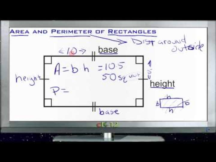 Principios de área y perímetro de rectángulos - Básico