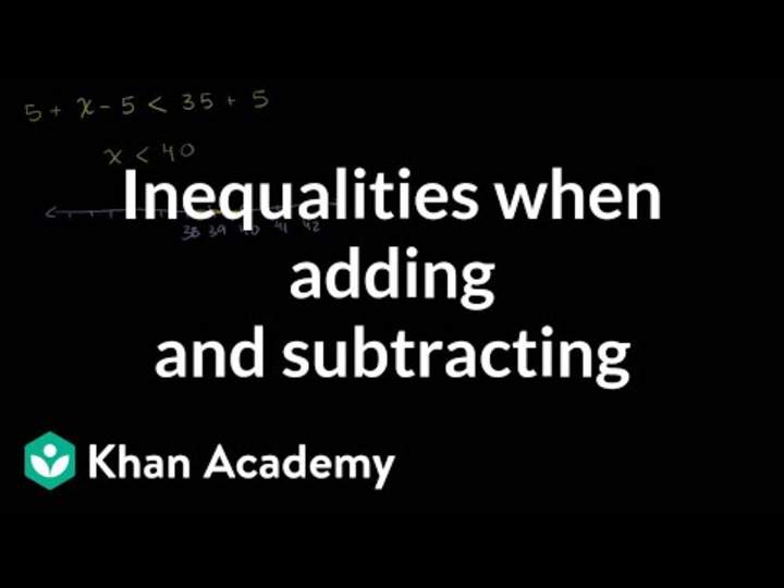 Desigualdades usando sumas y restas