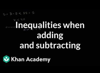 Desigualdades usando sumas y restas