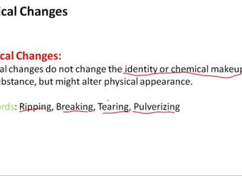 Cambios físicos: descripción general