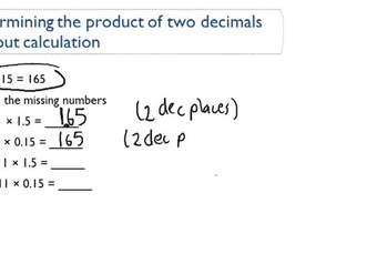 Multiplicación de decimales - Ejemplo 7