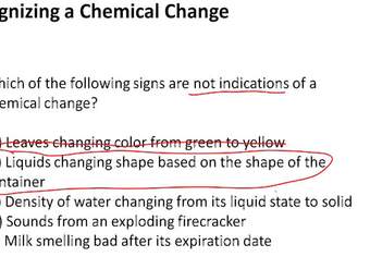 Cambios químicos - Ejemplo 1