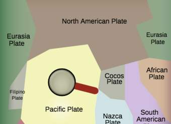 Mapa de las placas tectónicas de la Tierra