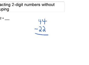 Restar números de 2 dígitos sin reagrupar