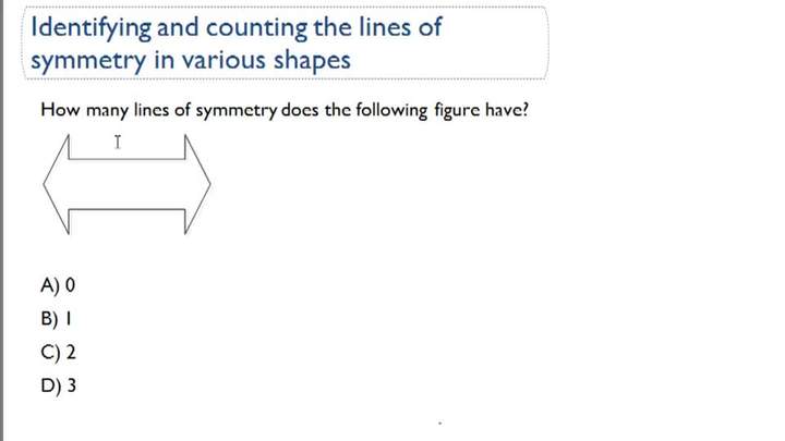 Identificar y contar las líneas de simetría en varias formas