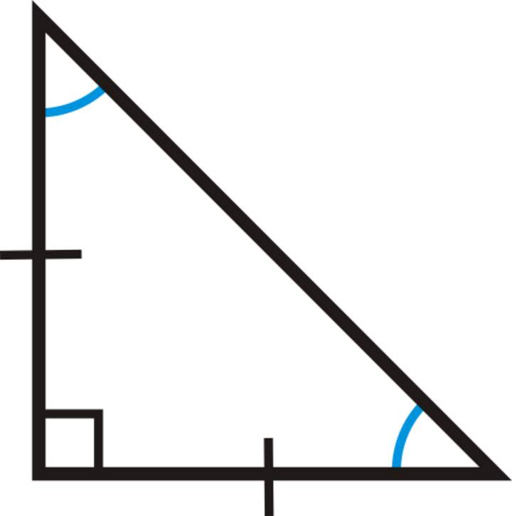 45-45-90 triángulos rectángulos