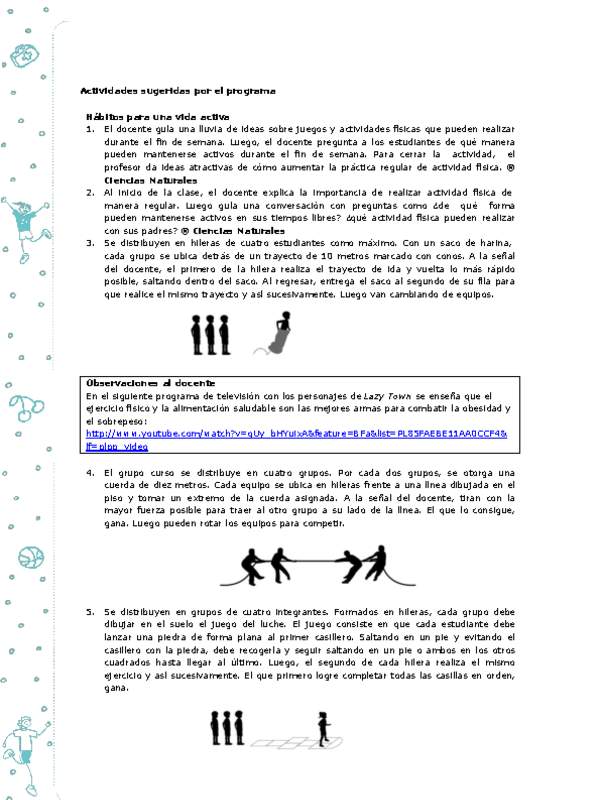 Actividades sugeridas Unidad 3