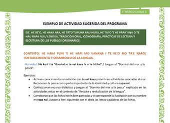 Actividad sugerida LC01 - Rapa Nui - U3 - N°52:  Juegan al “Dominó del mar y la pesca”.