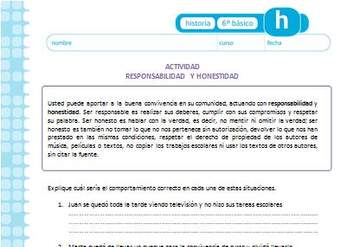 Responsabilidad y honestidad