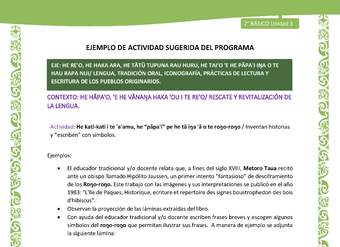 Actividad sugerida LC02 - Rapa Nui - U3 - N°04: Inventan historias y “escriben” con símbolos.