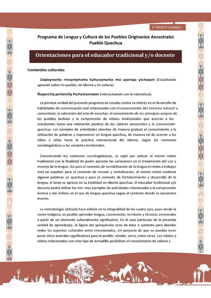 Orientaciones al docente - INTRODUCCIÓN