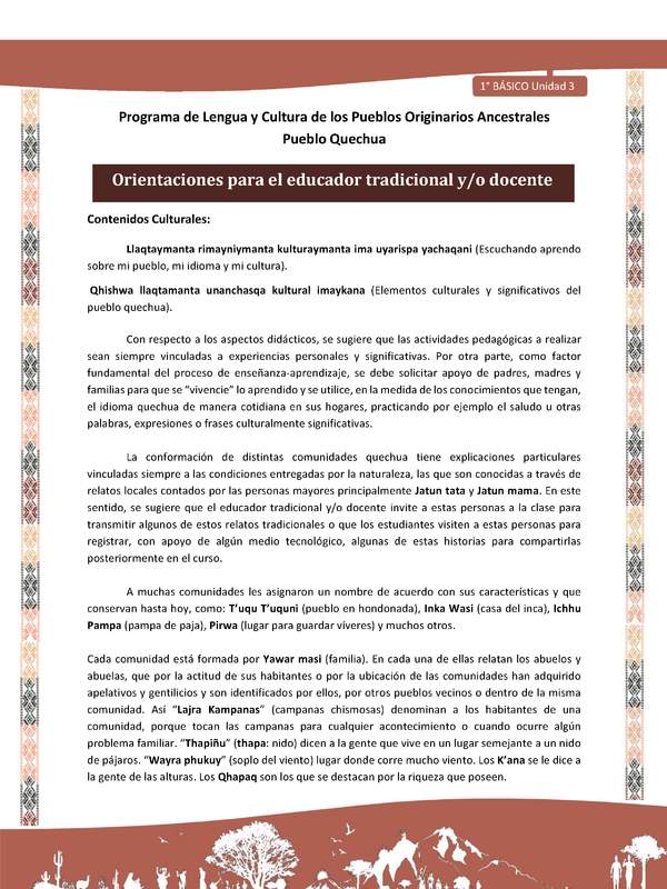 Microsoft Word - QUECHUA-LC01-U03-Orientaciones al docente - INTRODUCCIÓN