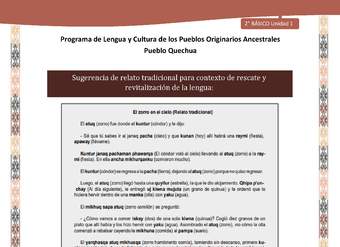 QUECHUA-LC02-U01-Orientaciones al docente - Relatos