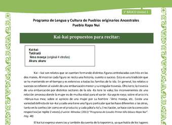 05-Orientaciones al docente - LC02 - Rapa nui - U1 - Kai-kai propuestos para recitar