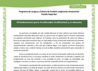 01-Orientaciones al docente - LC01-RAPANUI - U04 - INTRODUCCIÓN