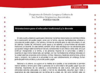 Orientaciones para el educador tradicional y/o docente