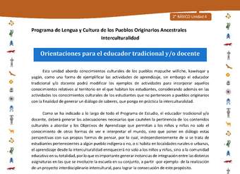 Orientaciones para el educador tradicional y/o docente