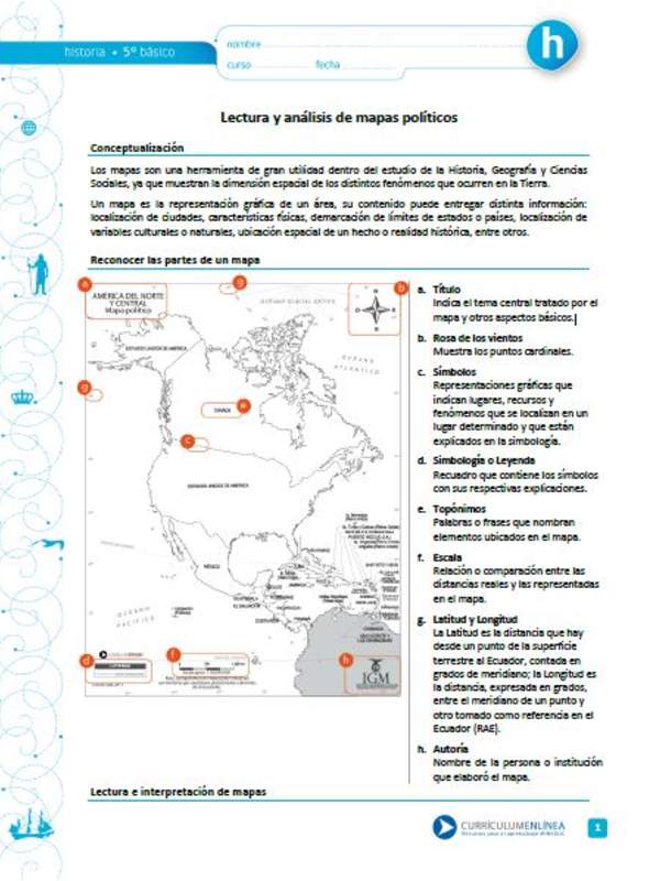 Lectura y análisis de mapas físicos