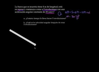 Fórmulas de cinemática rotacional | Física | Khan Academy en Español