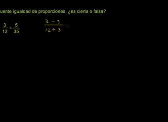 Determinar si las proporciones son iguales