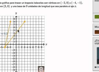 Dibujando un trapecio en el plano coordenado. Ejemplo