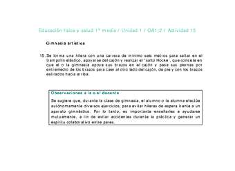 Educación Física 1 medio-Unidad 1-OA1;2-Actividad 15