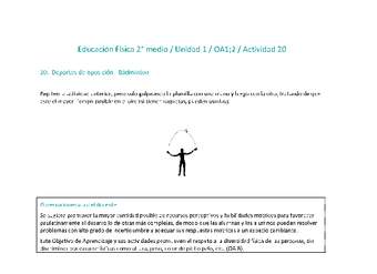 Educación Física 2 medio-Unidad 1-OA1;2-Actividad 20