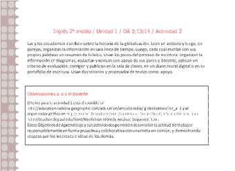 Inglés 2 medio-Unidad 1-OA9;13;14-Actividad 2